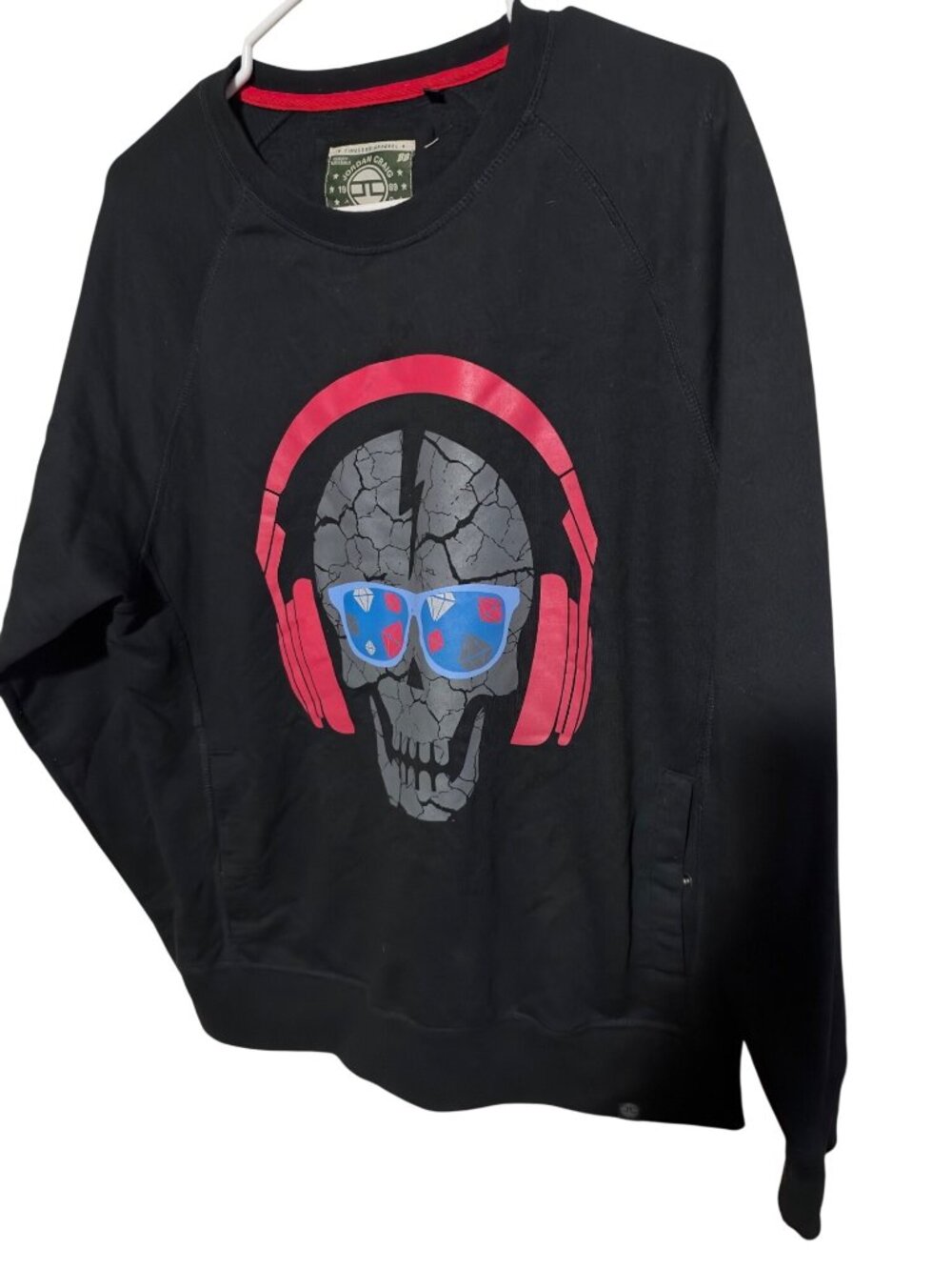 Vintage Jordan Craig skull with headphones and sunglasses sweatshirt size L